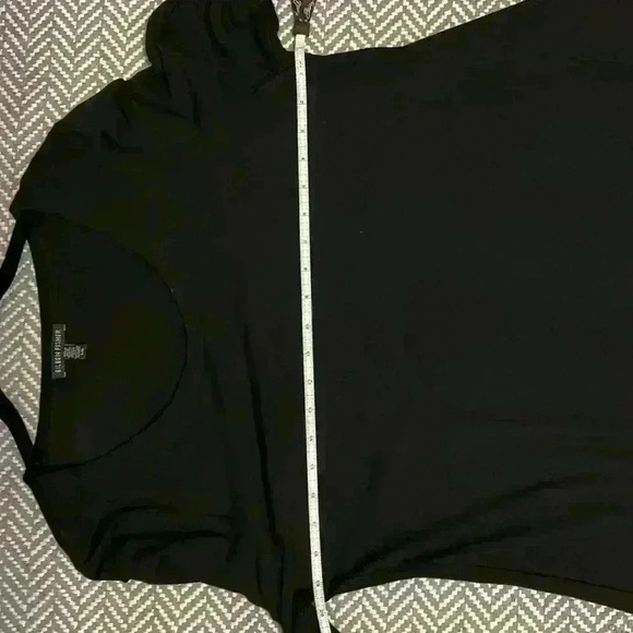 Eileen Fisher Black dress. Long sleeve , stretch knit size L - Picture 6 of 7